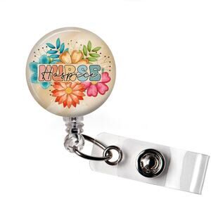 Hospice Life Nurse Badge Reel RN Healthcare Retractable ID Holder